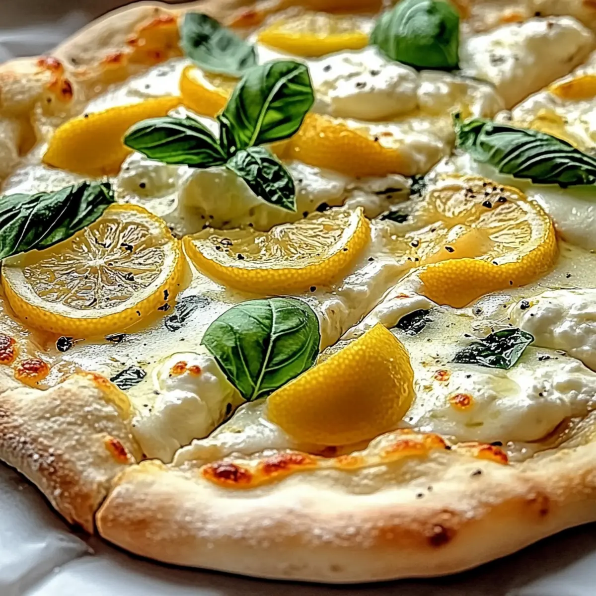 Delicious 3 Cheese Lemon and Basil Pizza for Fresh Flavor