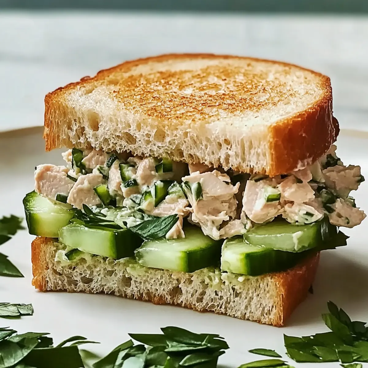 Delicious Cucumber–Tuna Salad Sandwich That's Refreshingly Light