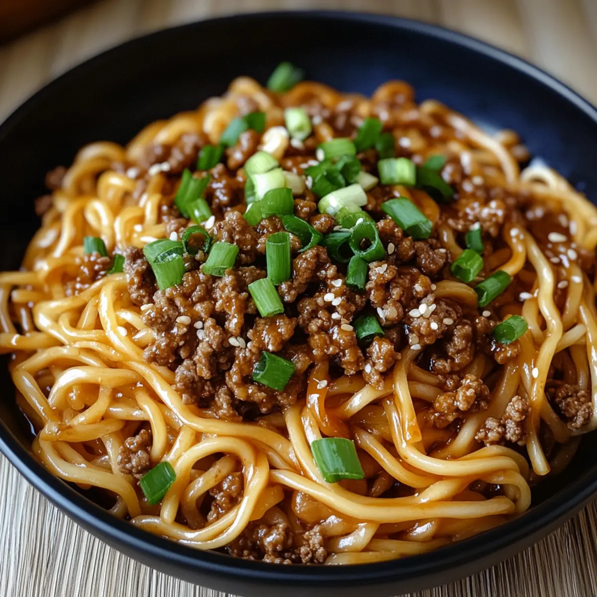 Savory Mongolian Ground Beef Noodles for Quick Comfort