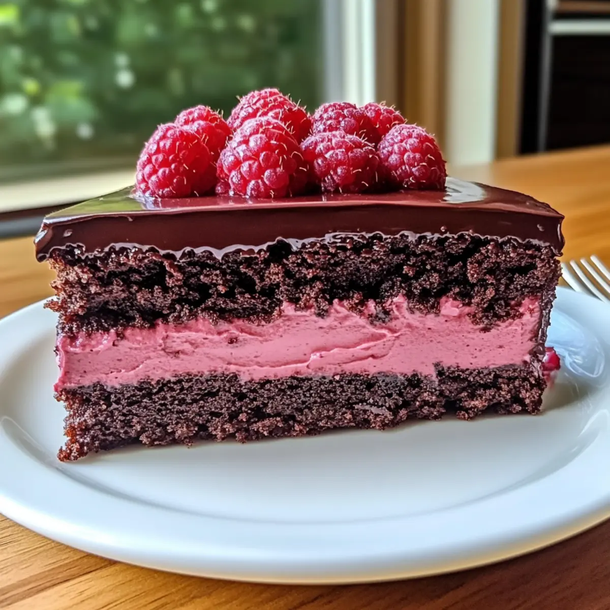 Decadent Dark Chocolate Raspberry Mousse Cake is a must-try