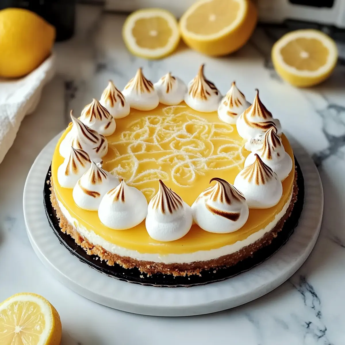 Triple Lemon Meringue Cheesecake: A Zesty Delight to Savor
