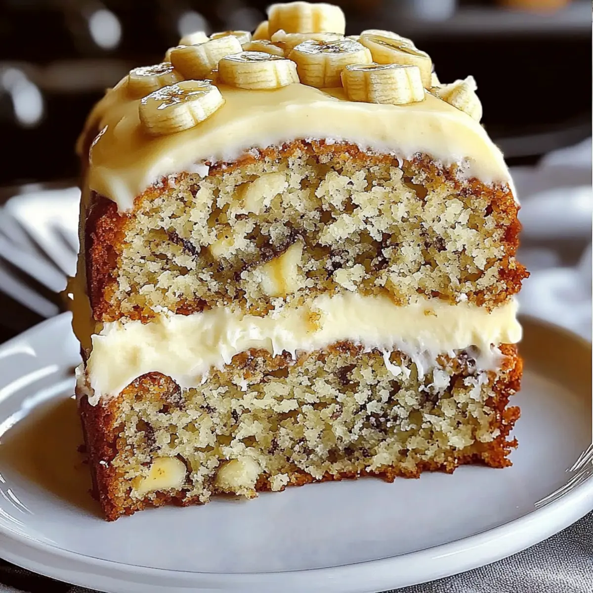 Moist Banana Bread Cake with Cream Cheese Frosting Delight