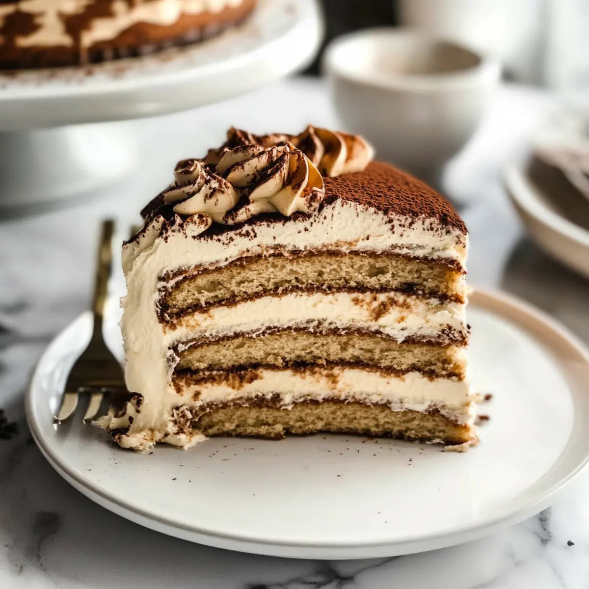 Indulgent Tiramisu Cake with Mascarpone Frosting Delight