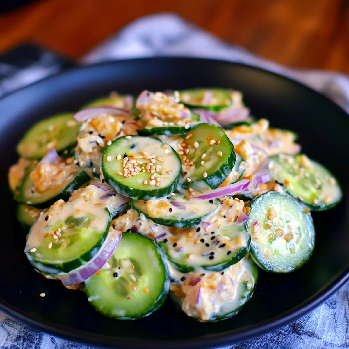 Zesty Jalapeno Popper Cucumber Salad You'll Love in Minutes