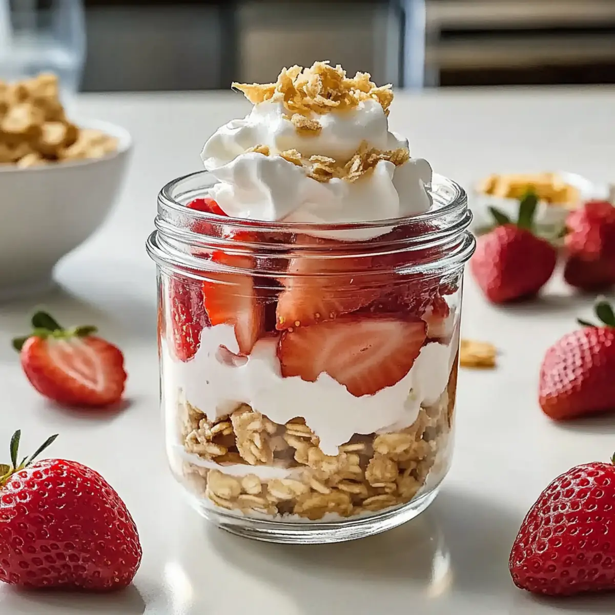 Creamy Strawberry Cheesecake Overnight Oats for Busy Mornings