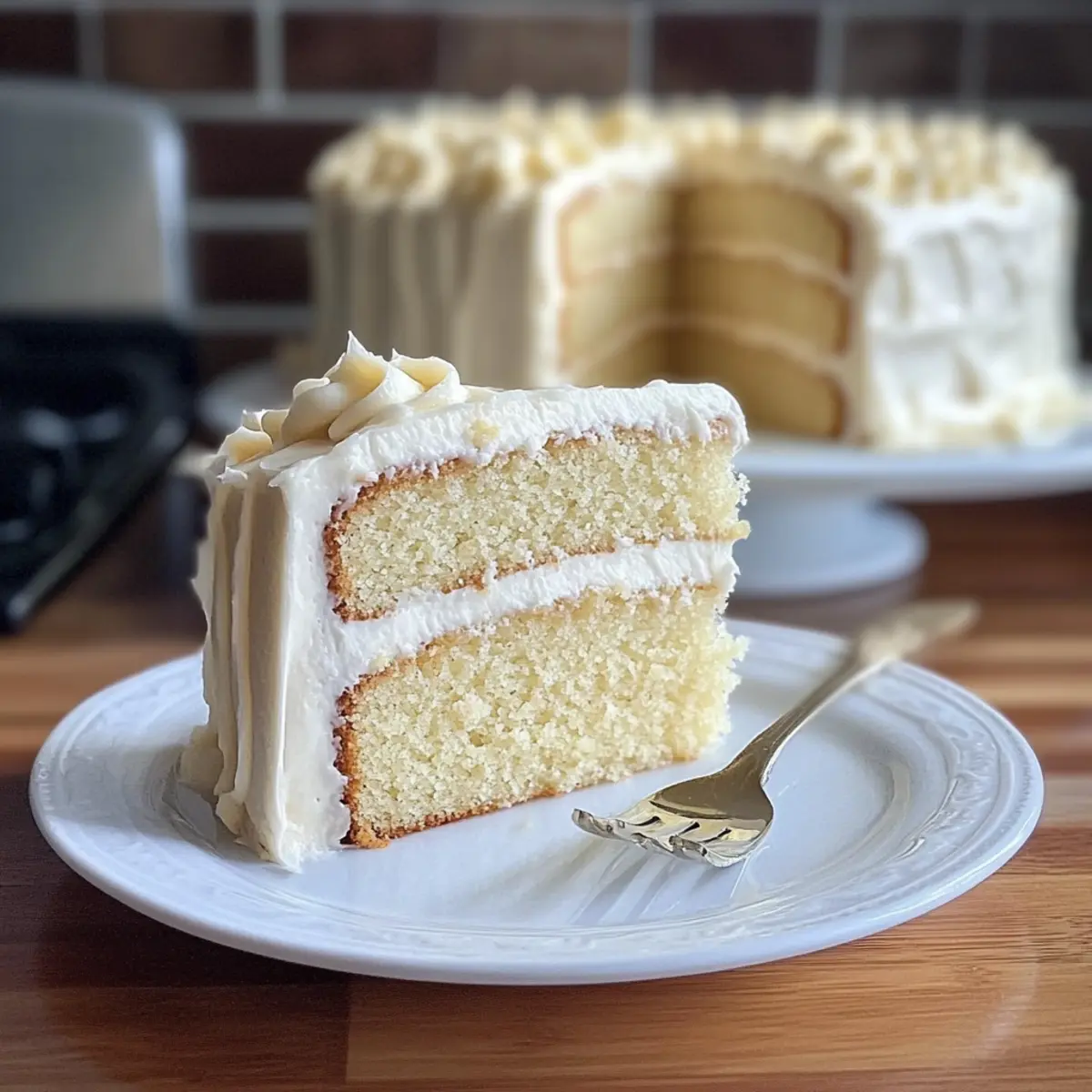 Moist Vanilla Almond Cake with Creamy Buttercream Bliss