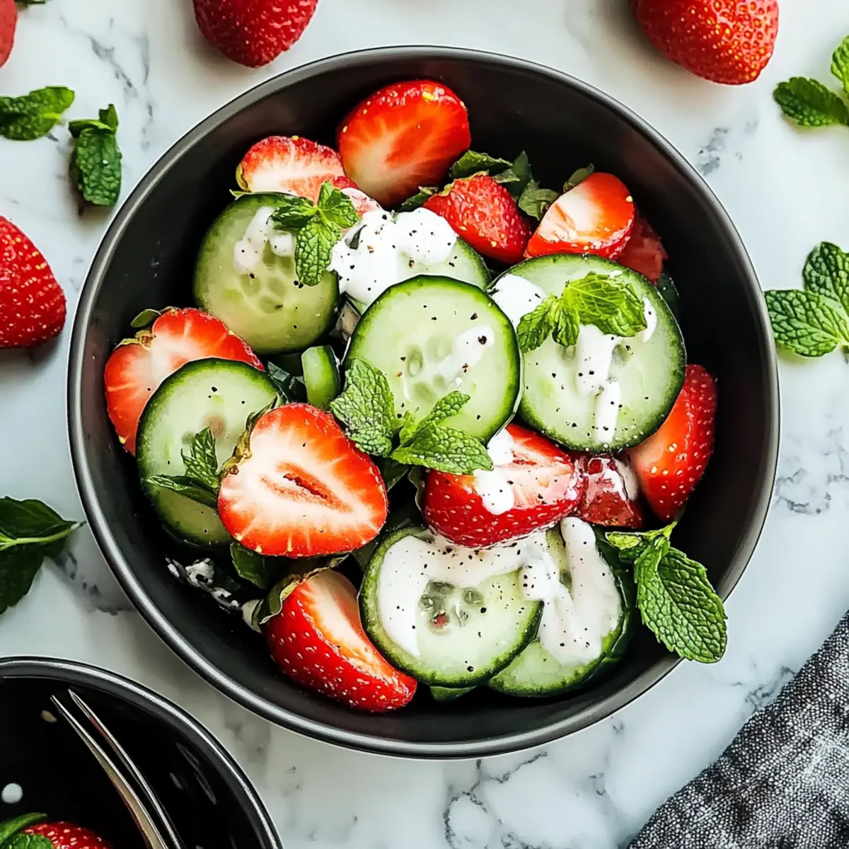 This Cucumber Strawberry Salad is a Summer Must-Try Delight