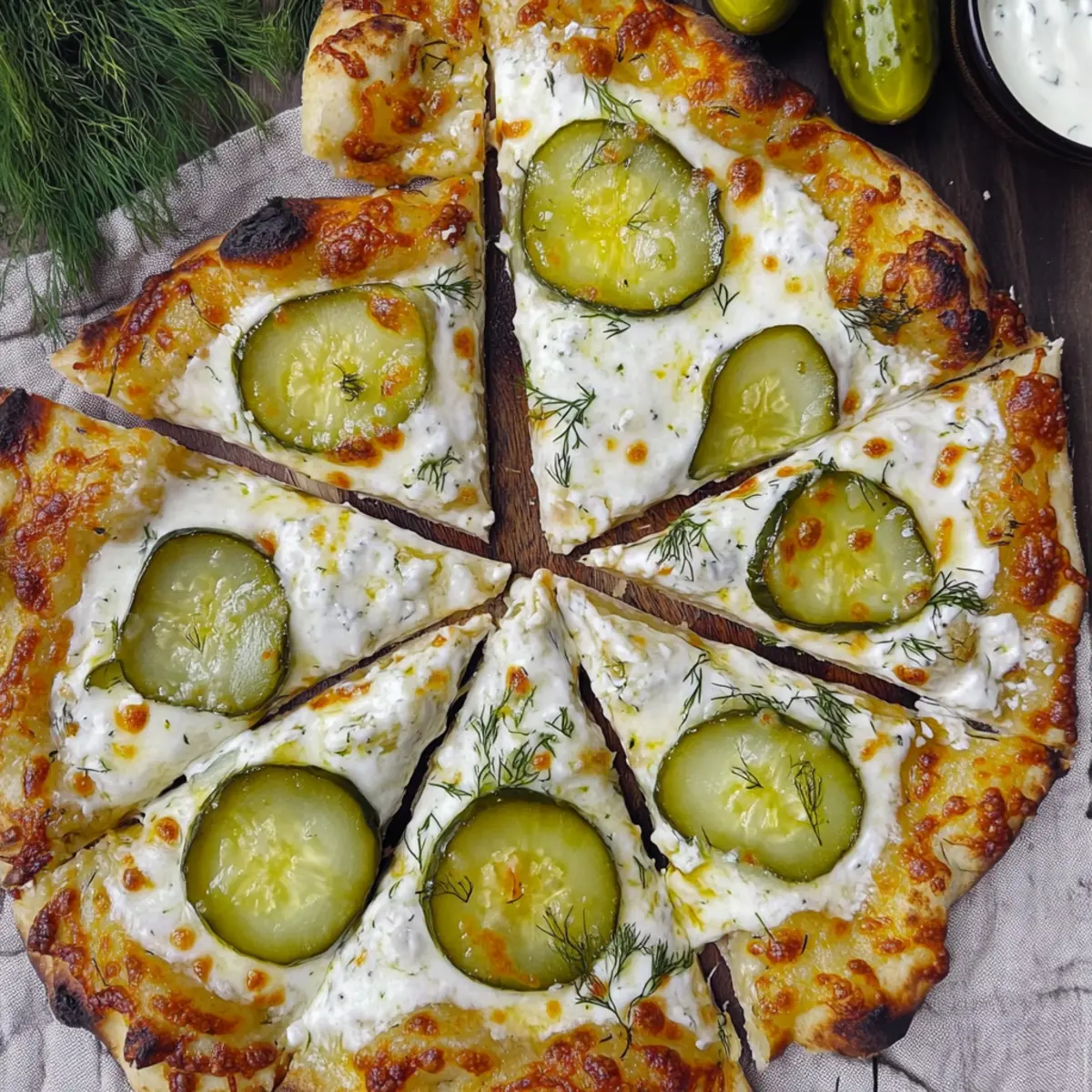 Dill Pickle and Garlic Pizza: A Bold Homemade Delight