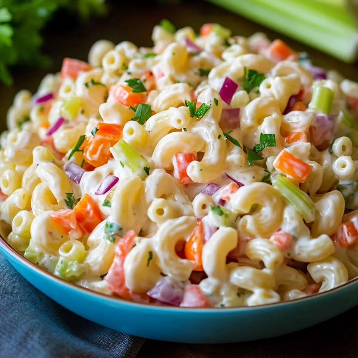 Classic Macaroni Salad with a Healthy Greek Yogurt Twist