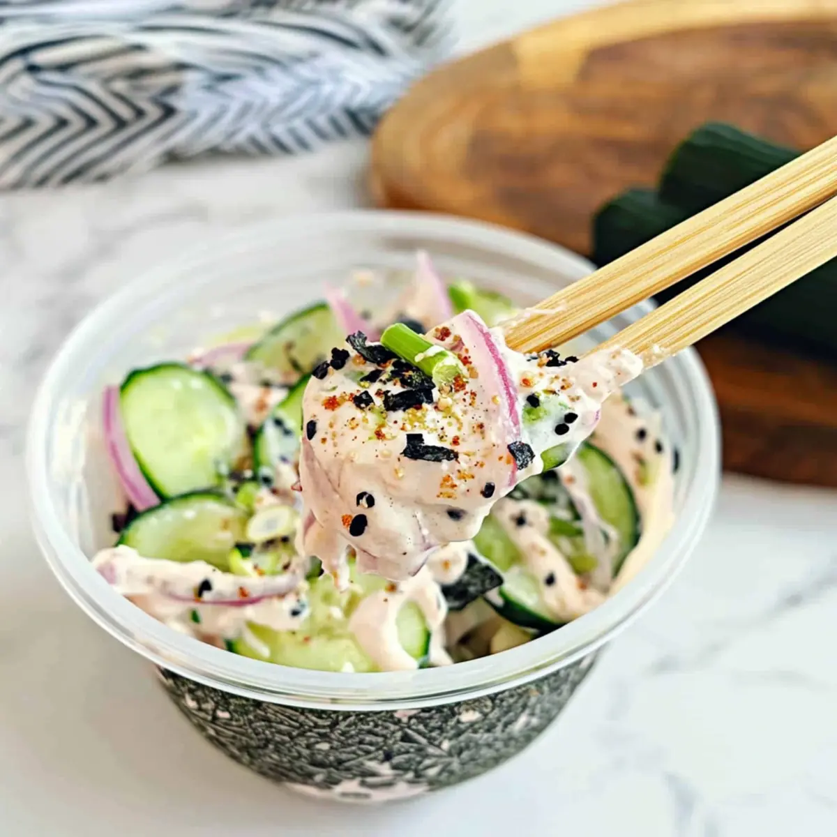 Sushi Cucumber Salad That’s Creamy and Totally Addictive