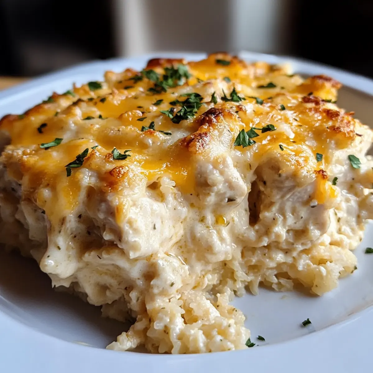 Cheesy Chicken Riced Cauliflower Casserole: Comfort Redefined