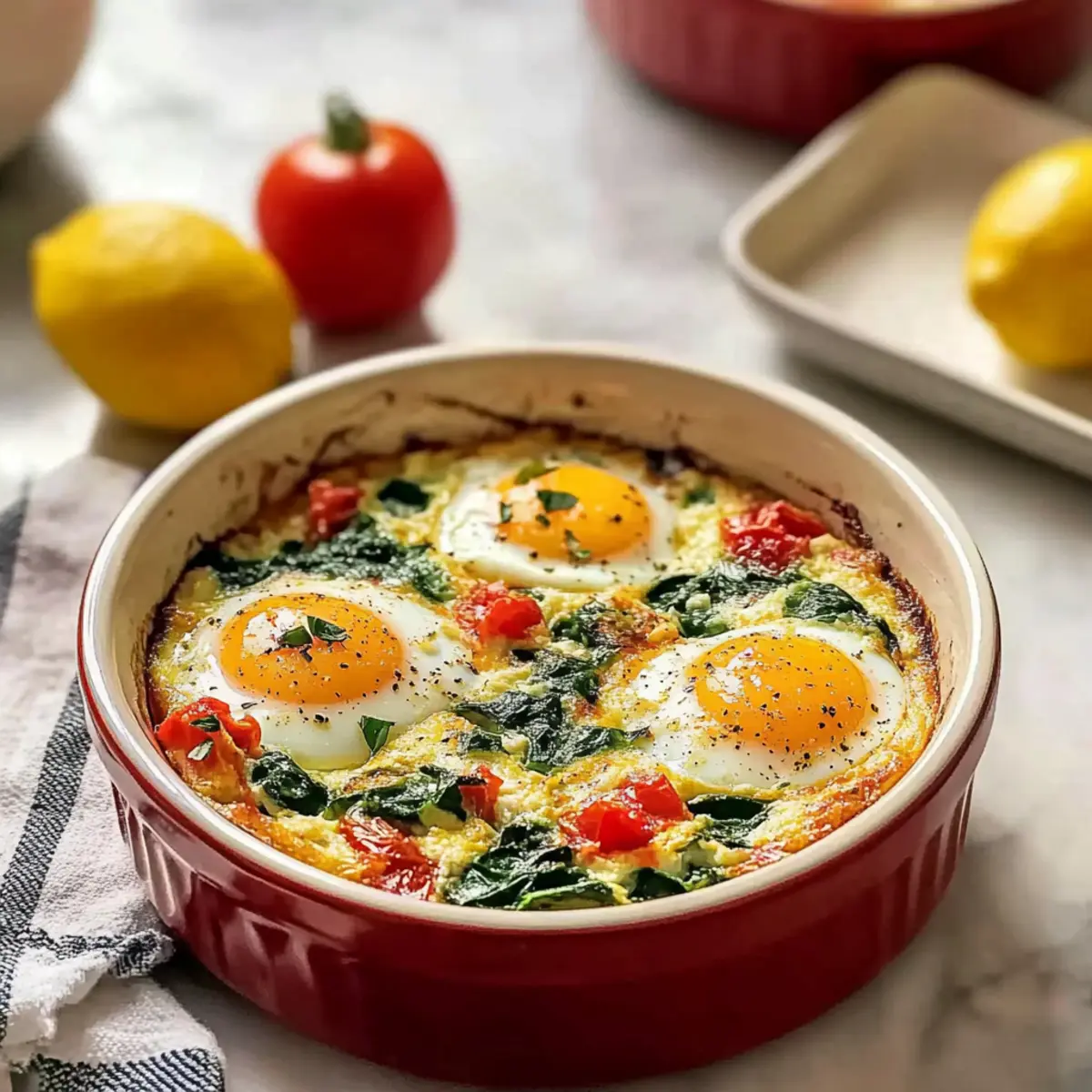 Mediterranean Baked Feta Eggs with Spinach: A Flavor-Packed Start