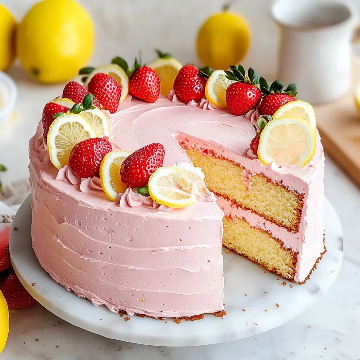 Delightful Strawberry Lemon Cake for Bright Summer Celebrations