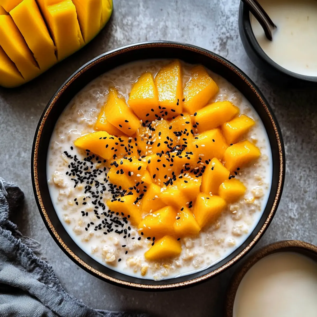 Mango Sticky Rice Oatmeal – A Tropical Breakfast Dream