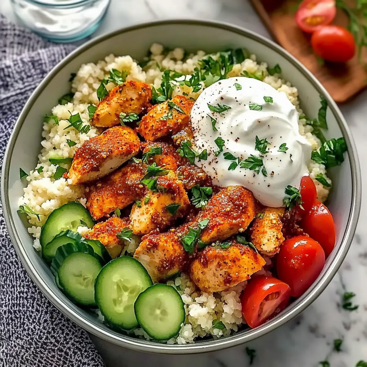Mediterranean Chicken Couscous Bowl: Quick, Flavorful Delight