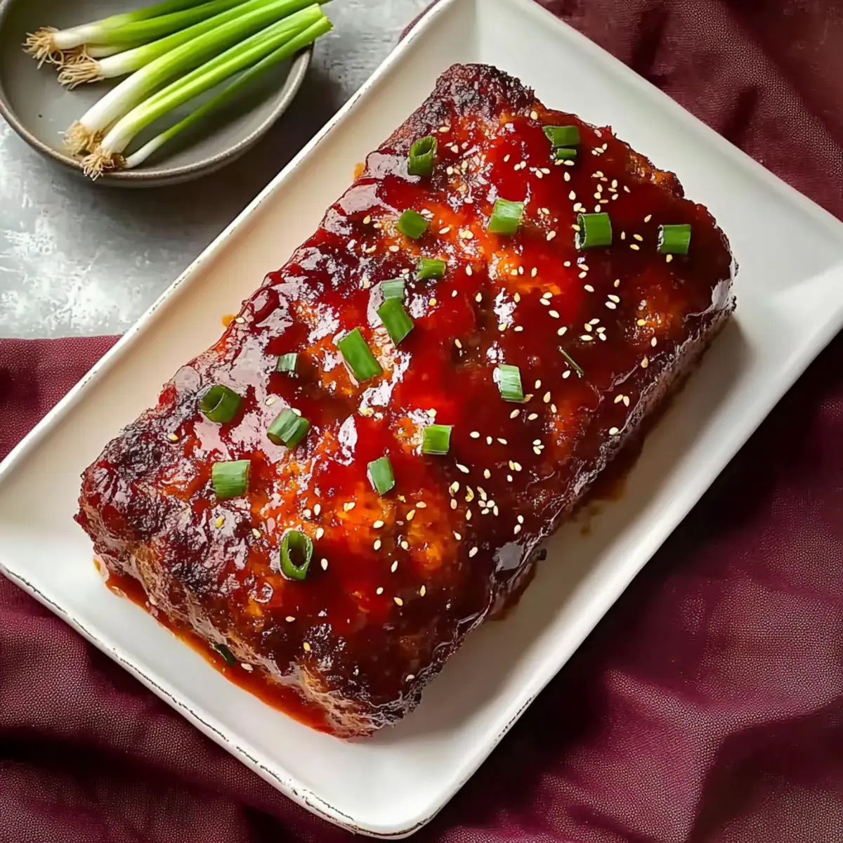 Asian-Inspired Korean Meatloaf with a Sweet Spicy Twist