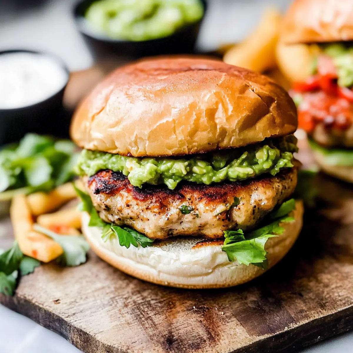 Juicy Stuffed Southwest Turkey Burgers with Pepper Jack & Guacamole