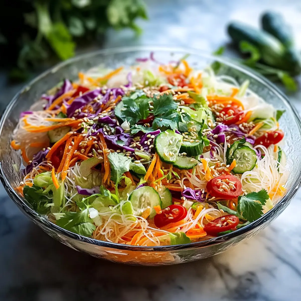 Vibrant Spring Roll Salad With Spicy Ginger Dressing Delight