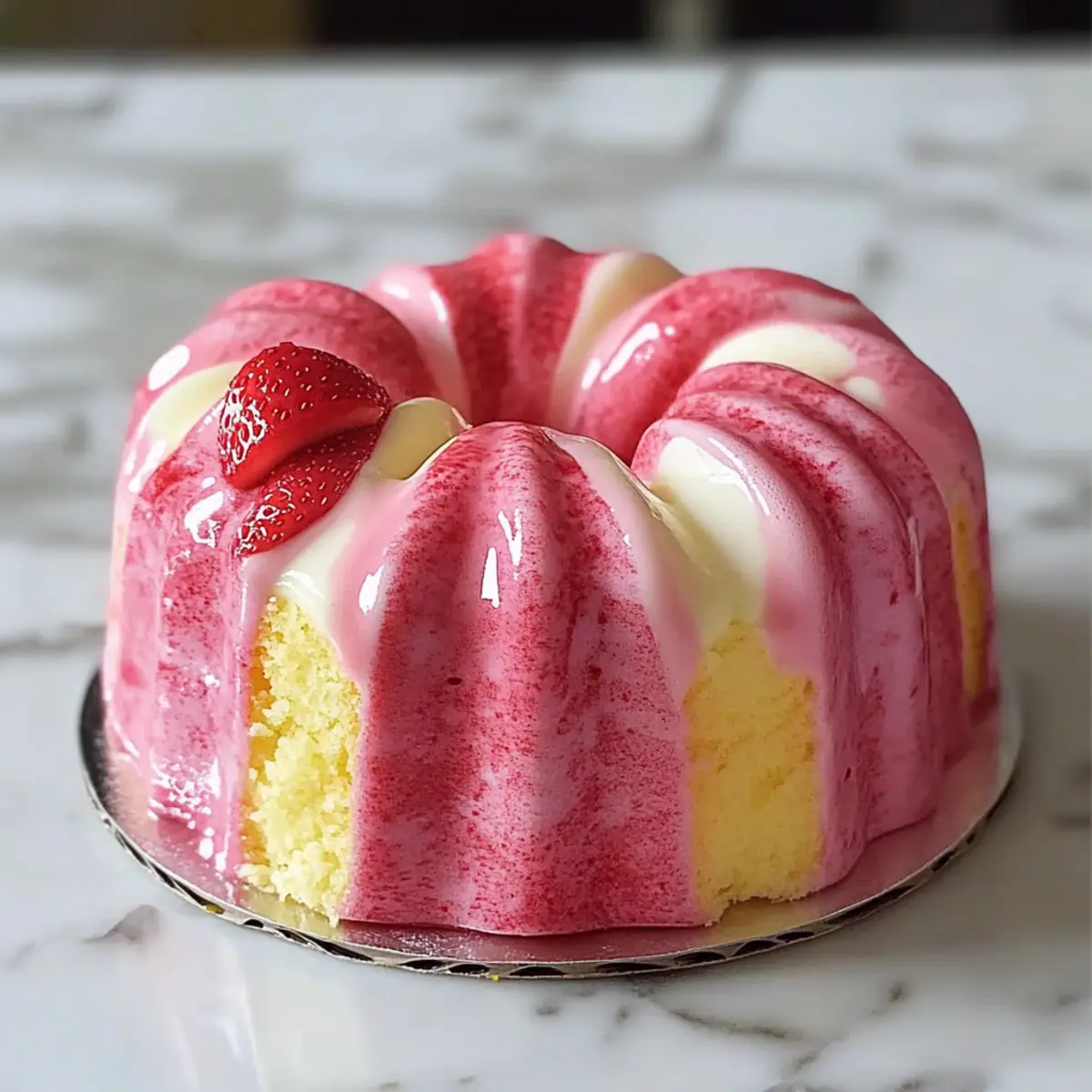 Strawberry Milkshake Pound Cake