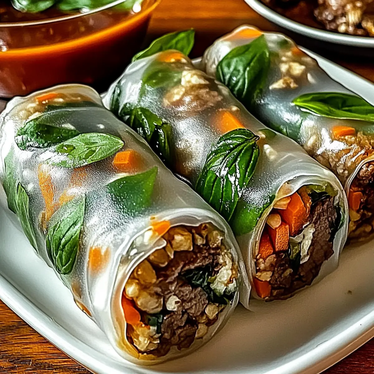 Savor Thai Basil Beef Rolls for a Quick Flavor Boost