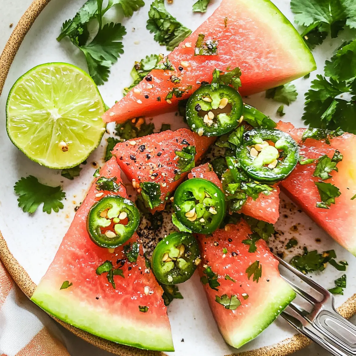 Spicy Watermelon Salad with Cilantro and Lime for Summer Bliss