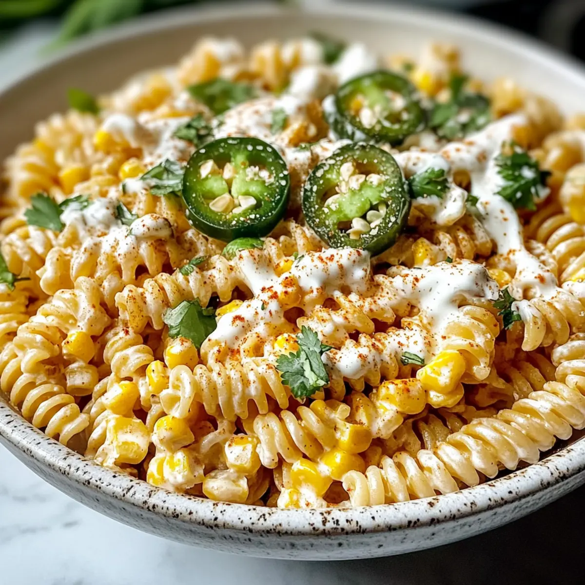 Healthy Mexican Street Corn Pasta Salad