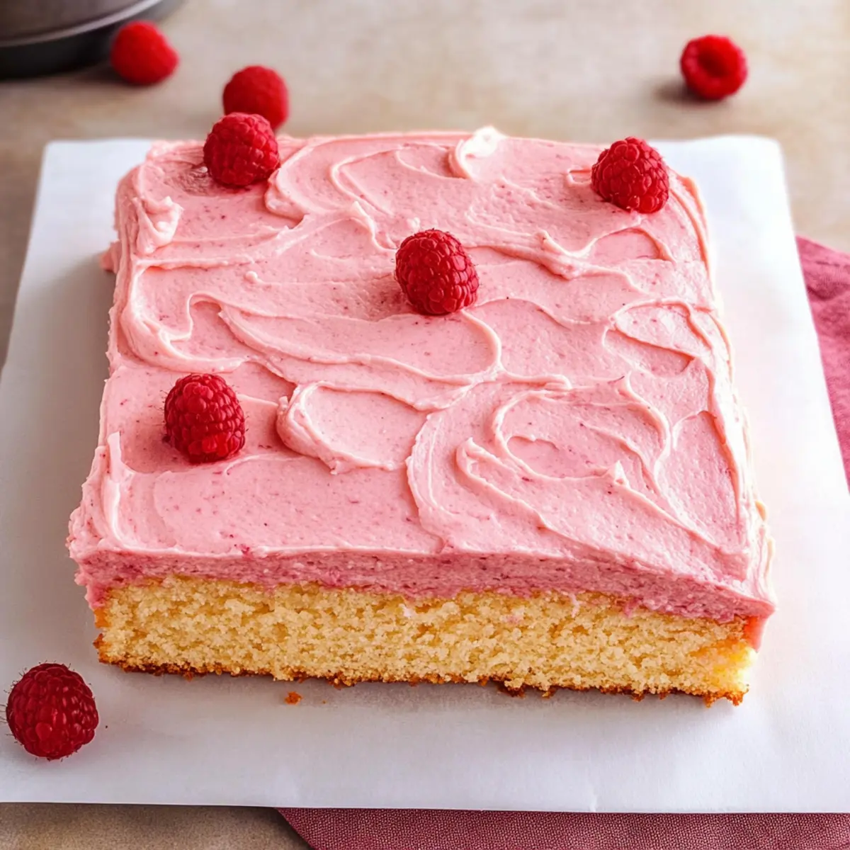 Moist Almond Raspberry Cake with Creamy Buttercream Bliss