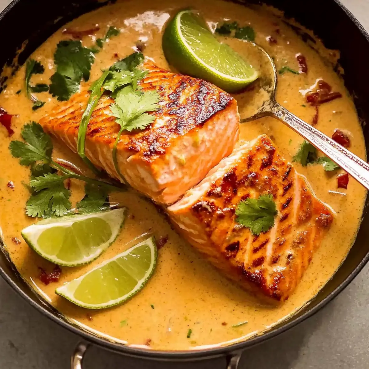 Poached Salmon in Coconut Lime Sauce