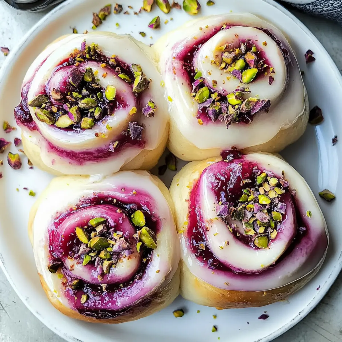 Raspberry and Rose Cheesecake Buns: A Soft Indulgence
