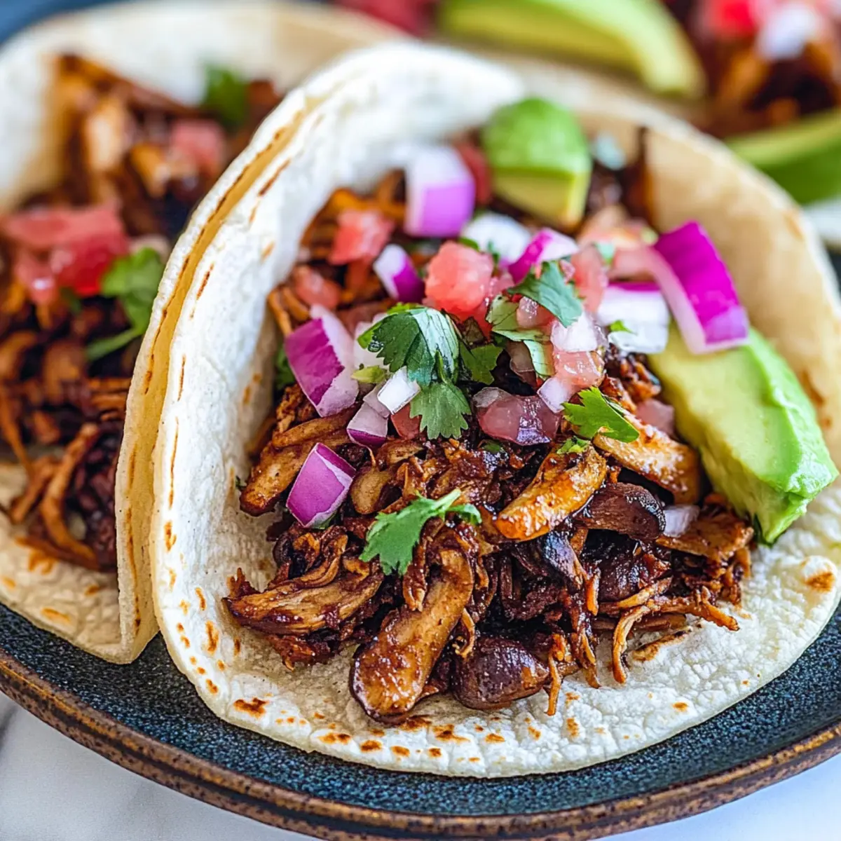 Vegan Carnitas with Mushrooms: Crispy, Flavor-Packed Tacos