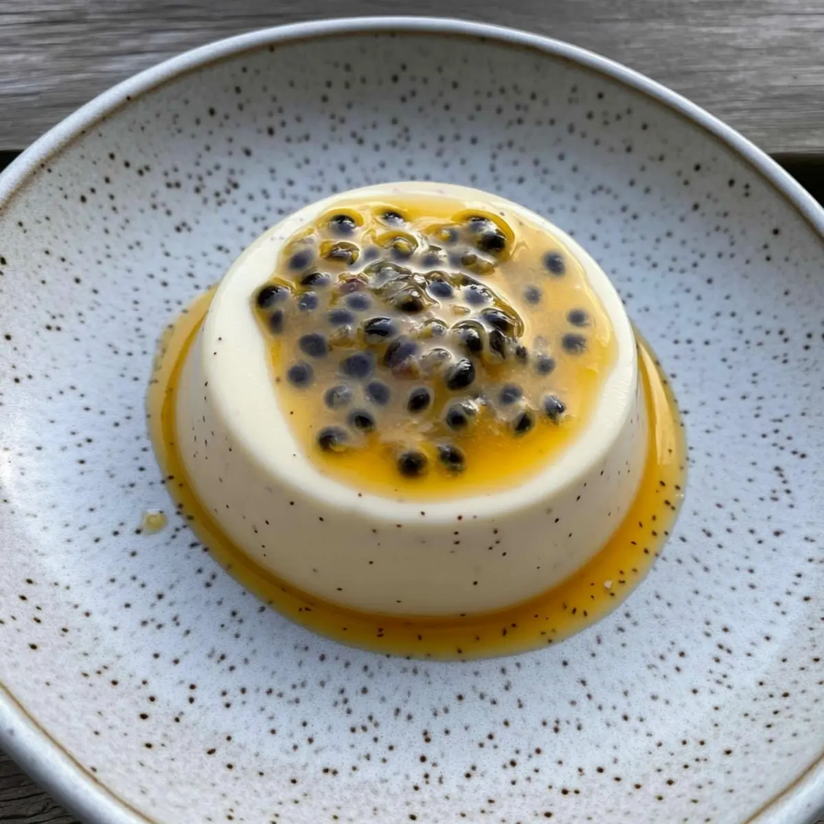Indulge in White Chocolate & Hazelnut Panna Cotta With Passionfruit