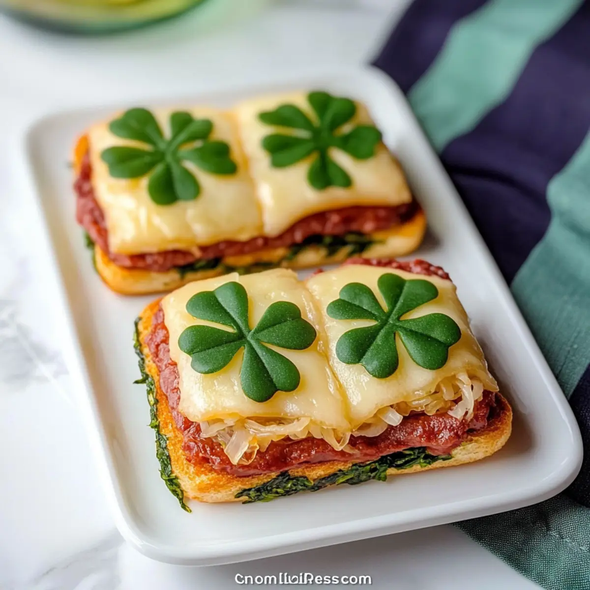 Shamrock Spinach Pizza Squares