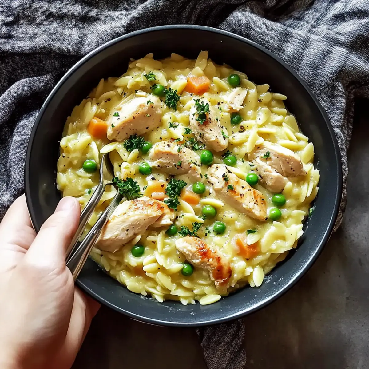 Creamy Chicken Orzo