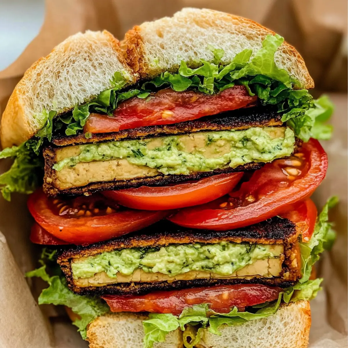 Summer Smoky Tofu Lettuce Tomato Sandwich – A Flavorful Treat