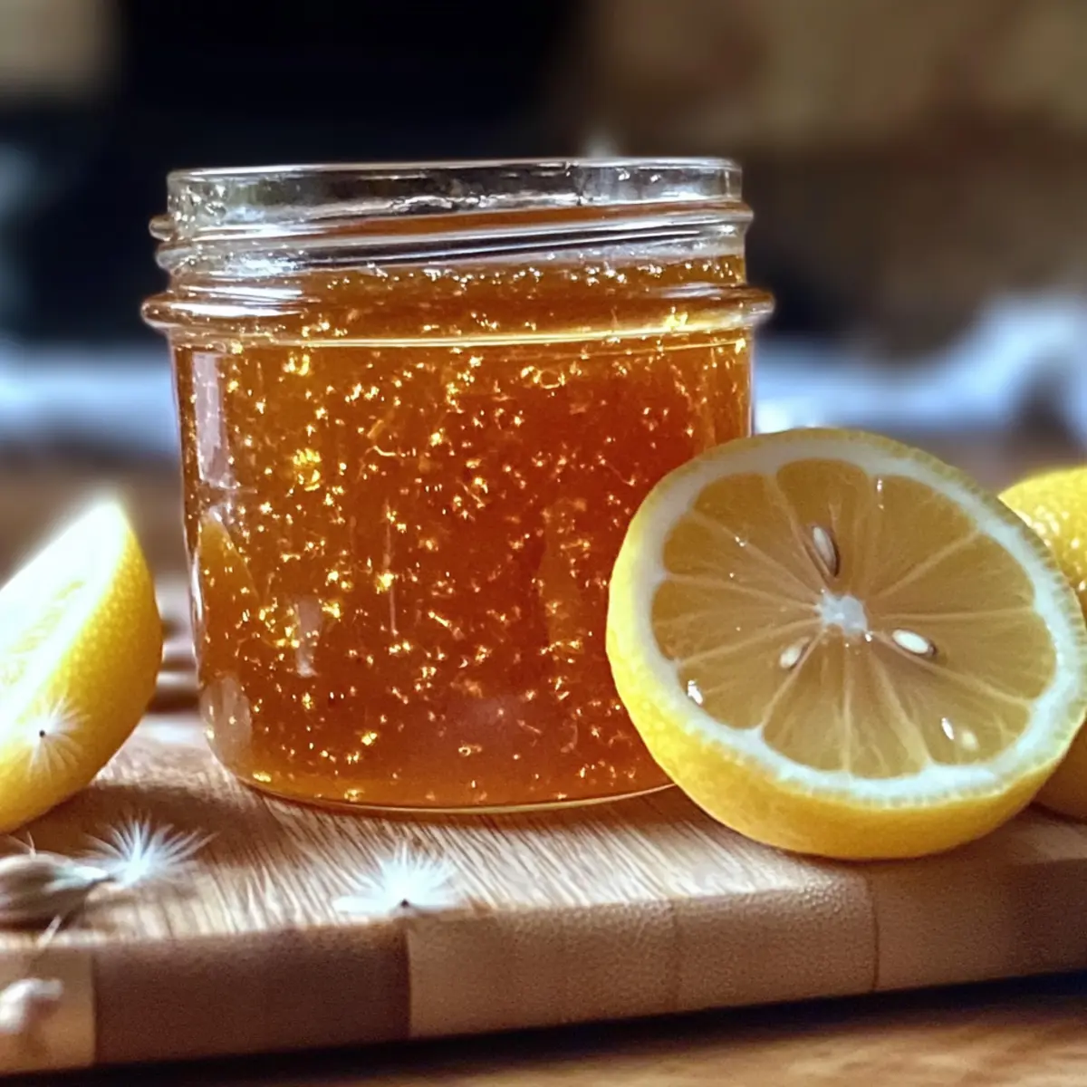 Homemade Dandelion Jelly with Lemon and Honey Bliss