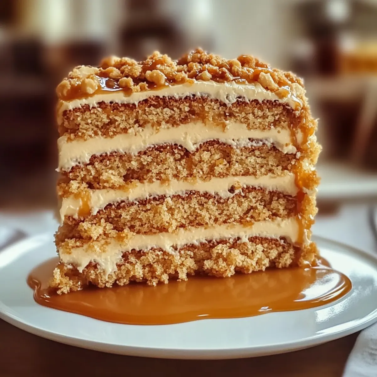 Caramel Crunch Layer Cake