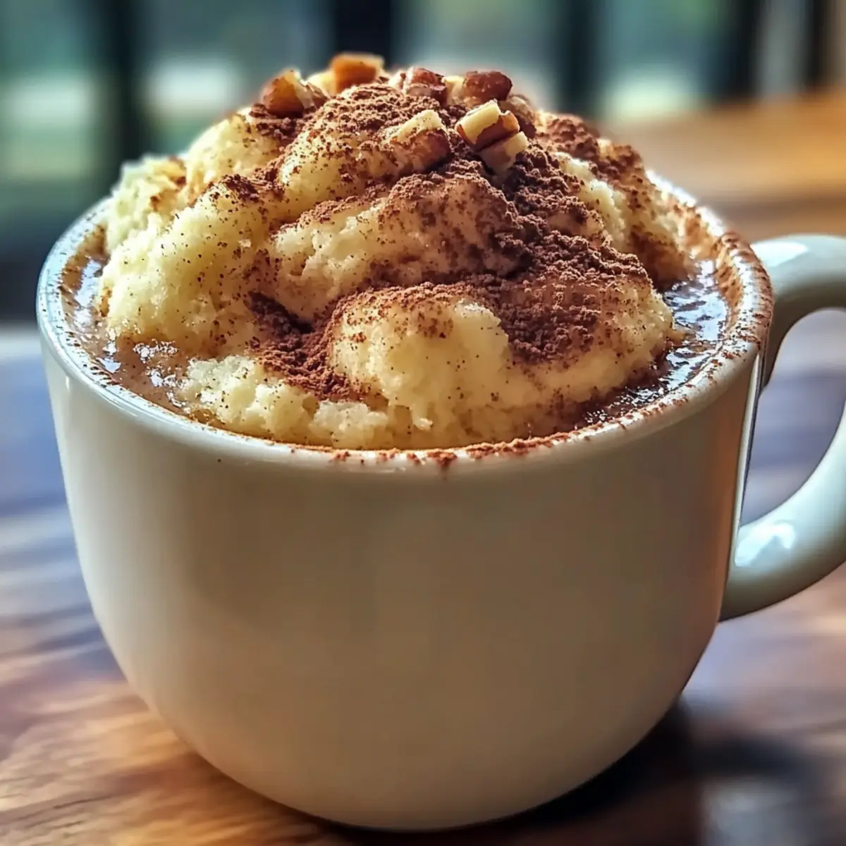 Cottage Cheese Cinnamon Roll Mug Cake for Quick Comfort